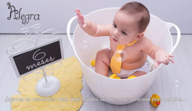 Álbum de fotos infantil no Mandaqui Estúdio Alegra Fotografia