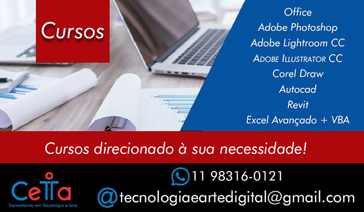 Curso de Pacote Office+Auxiliar Administrativo  Vila Mariana CETTA Cursos de Tecnologia e Arte Digital