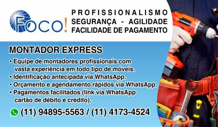 Montador De Móveis em Vila Palmares Santo André Foco Montagens Express