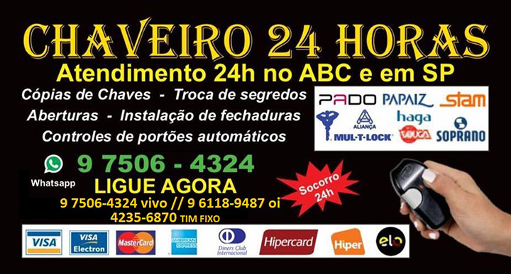 Chaveiro 24 horas na Vila Clementino