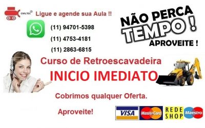 Curso de Operador de Retroescavadeiva na Zona Oeste de SP Civiltec
