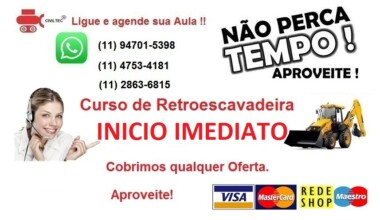 Curso de Operador de Retroescavadeiva na Zona Oeste de SP Civiltec