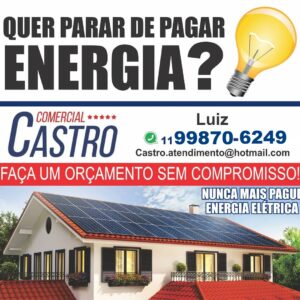 Venda e instalação de energia solar e aquecedor solar - São Paulo - Comercial Castro